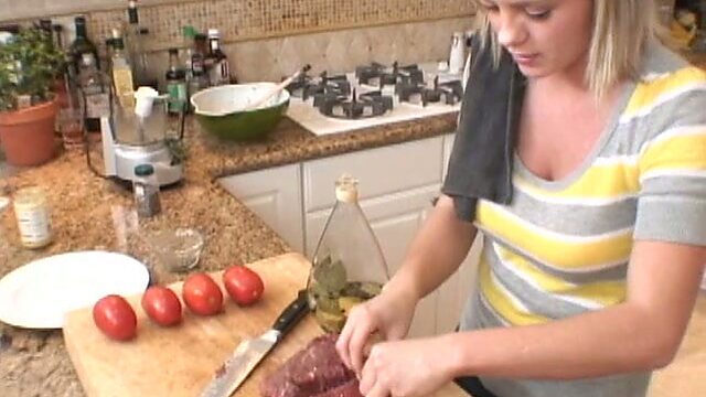 Not only Bree Olson is hot but she knows how to cook the perfect steak