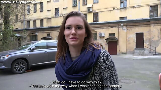 Русская студентка Софи Торн пробуется на роль в грязной порнушке