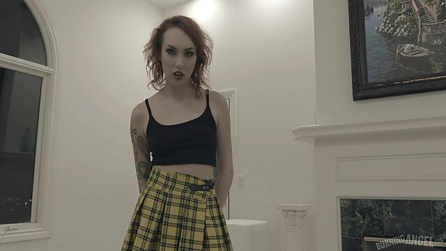Ginger bitch Emily Blacc goes wild on a hard dick in hot POV video