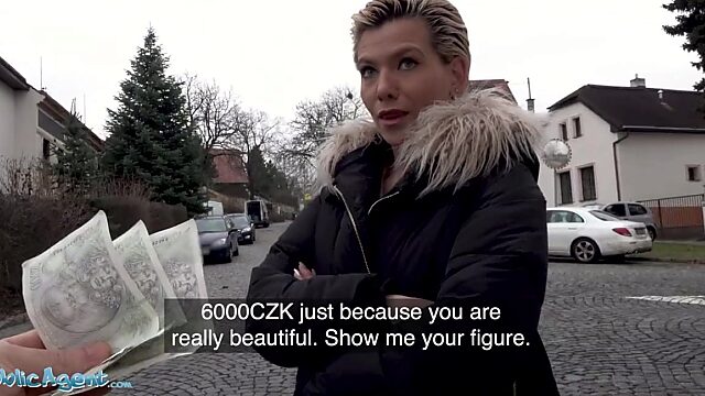 Busty Subil throats stranger's dick in the street and fucks him later POV