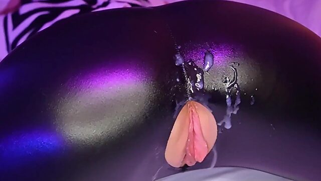 A big ass in leather pants gets banged deep and hard by a nice cock