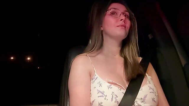 Stepmom's busty friend gave him a ride home and a blowjob as well POV